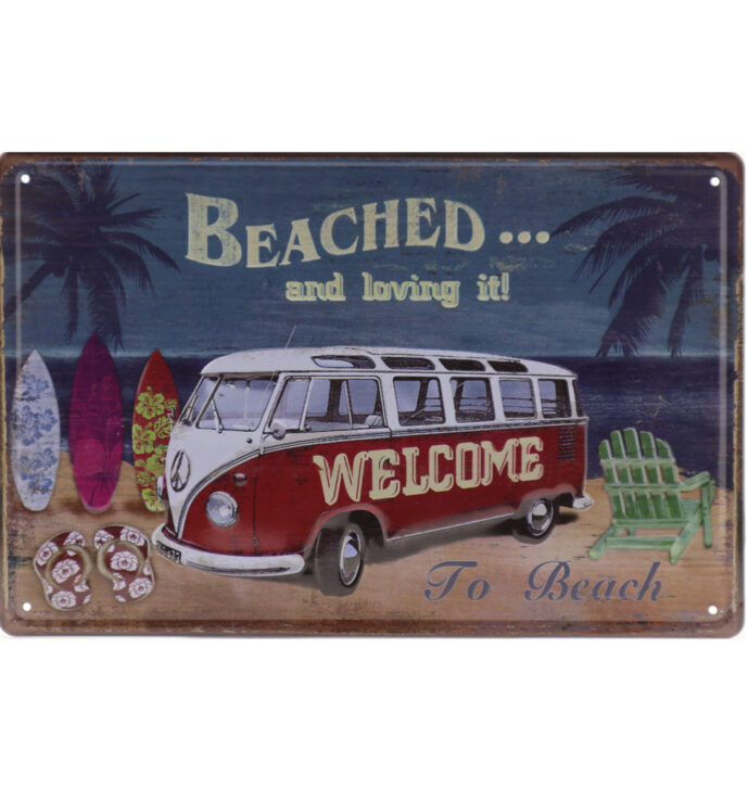 Beached Retro Wandbord 20×30