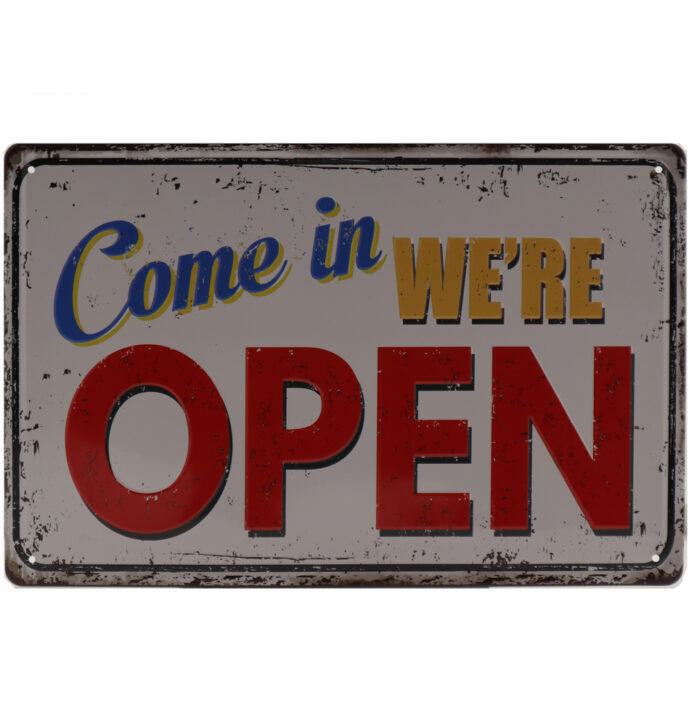 Come in Retro Wandbord 20×30